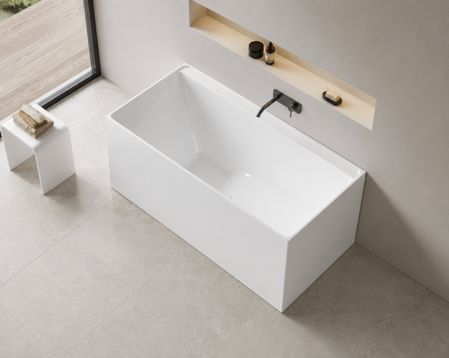 Kaha Acrylic Bathtub - 1600mm