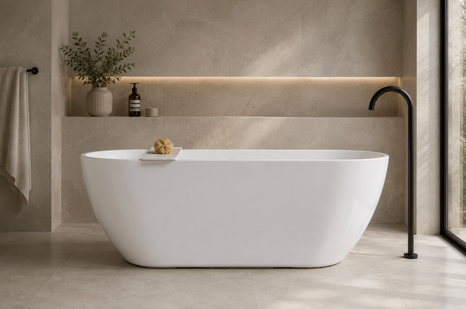 Kaha Acrylic Bathtub - 1700mm