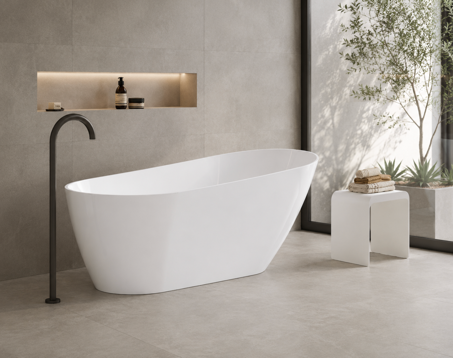 Kaha Acrylic Bathtub - 1700mm