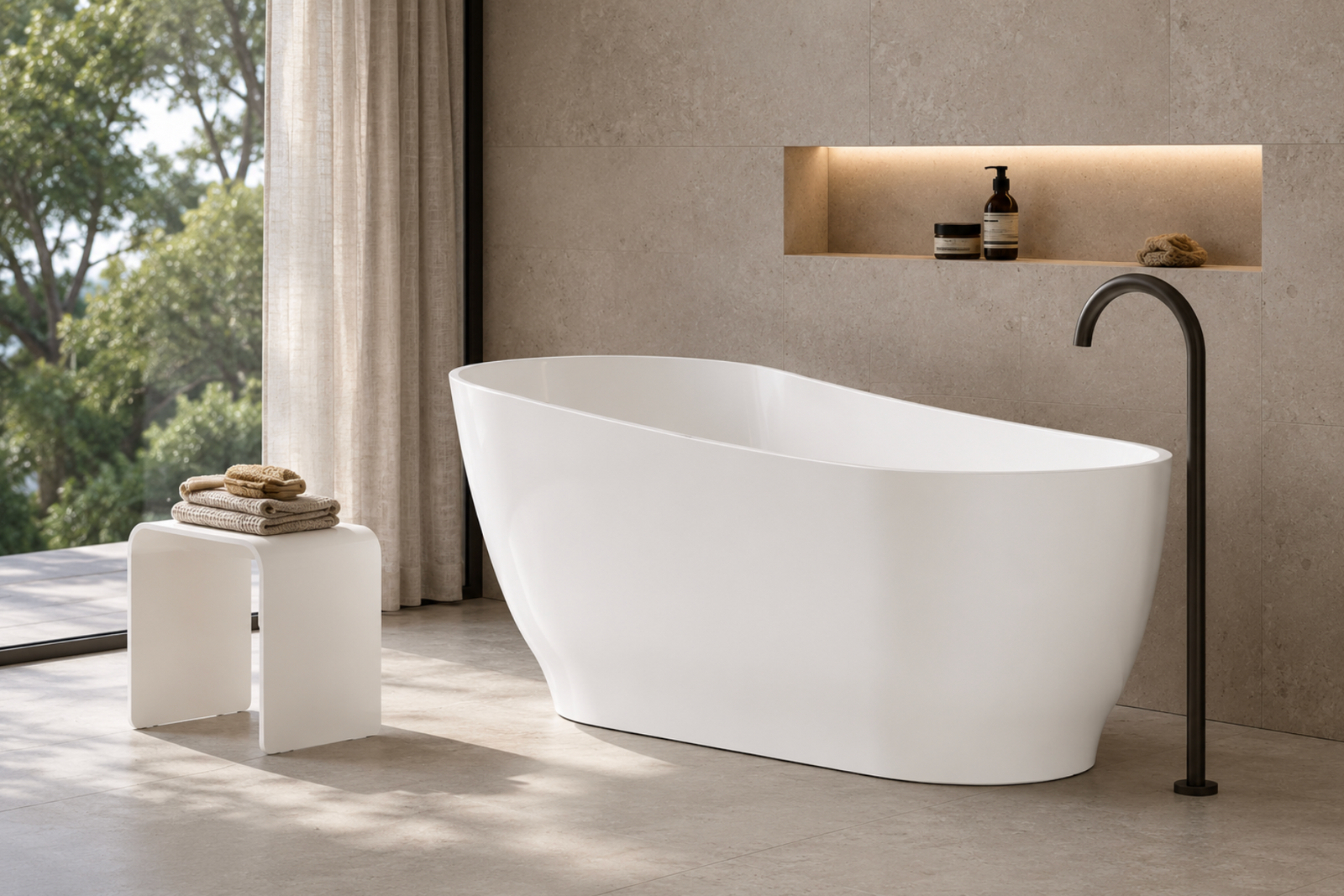 Kaha Acrylic Bathtub - 1700mm 