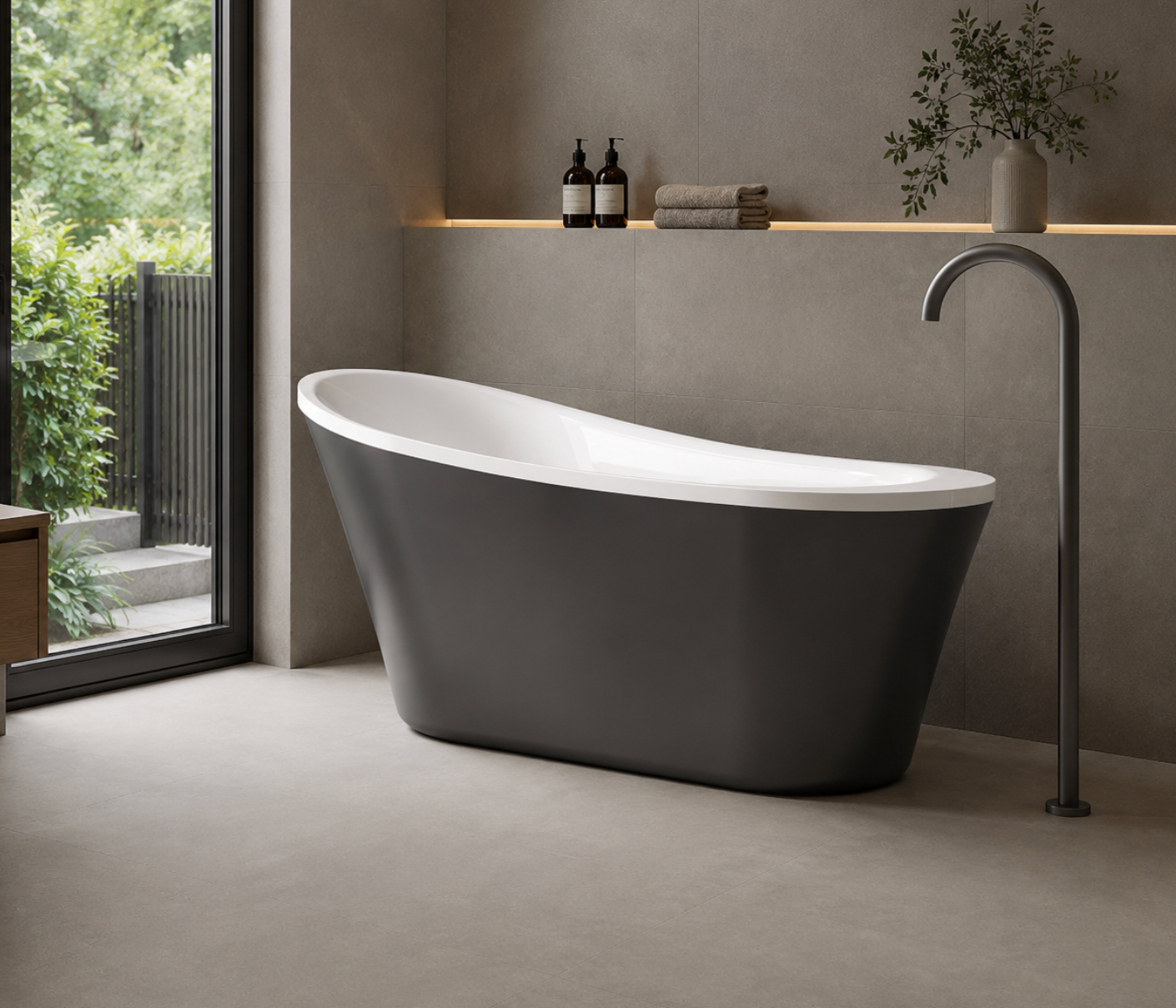 Kaha Acrylic Bathtub - 1700mm