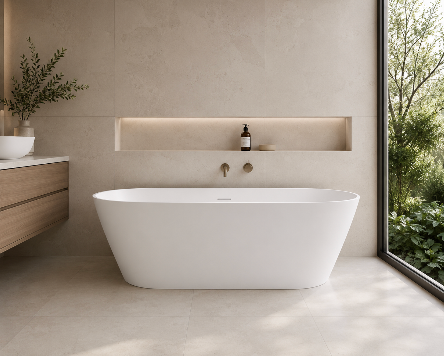 Kaha Stonebaths Bathtub - 1600mm 