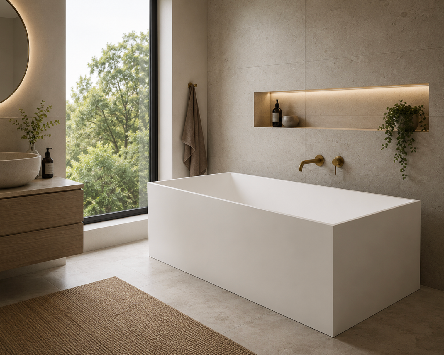 Kaha Stonebaths Bathtub - 1700mm 