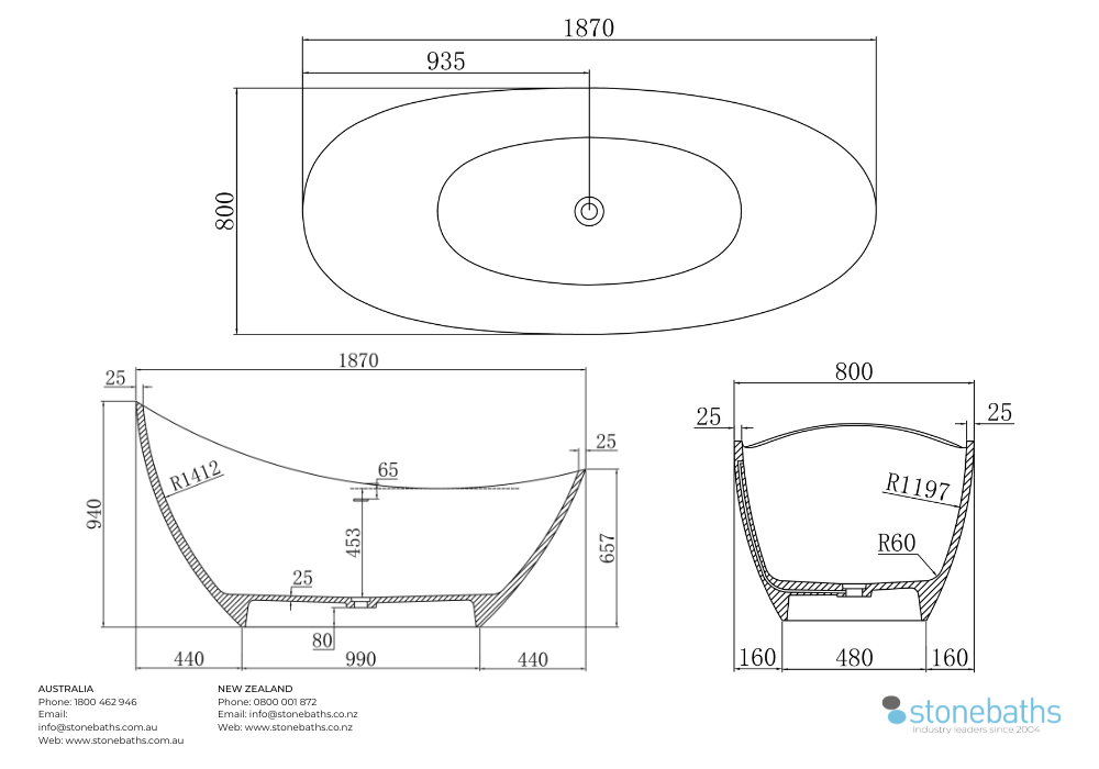 Kaha Stonebaths Bathtub 1870