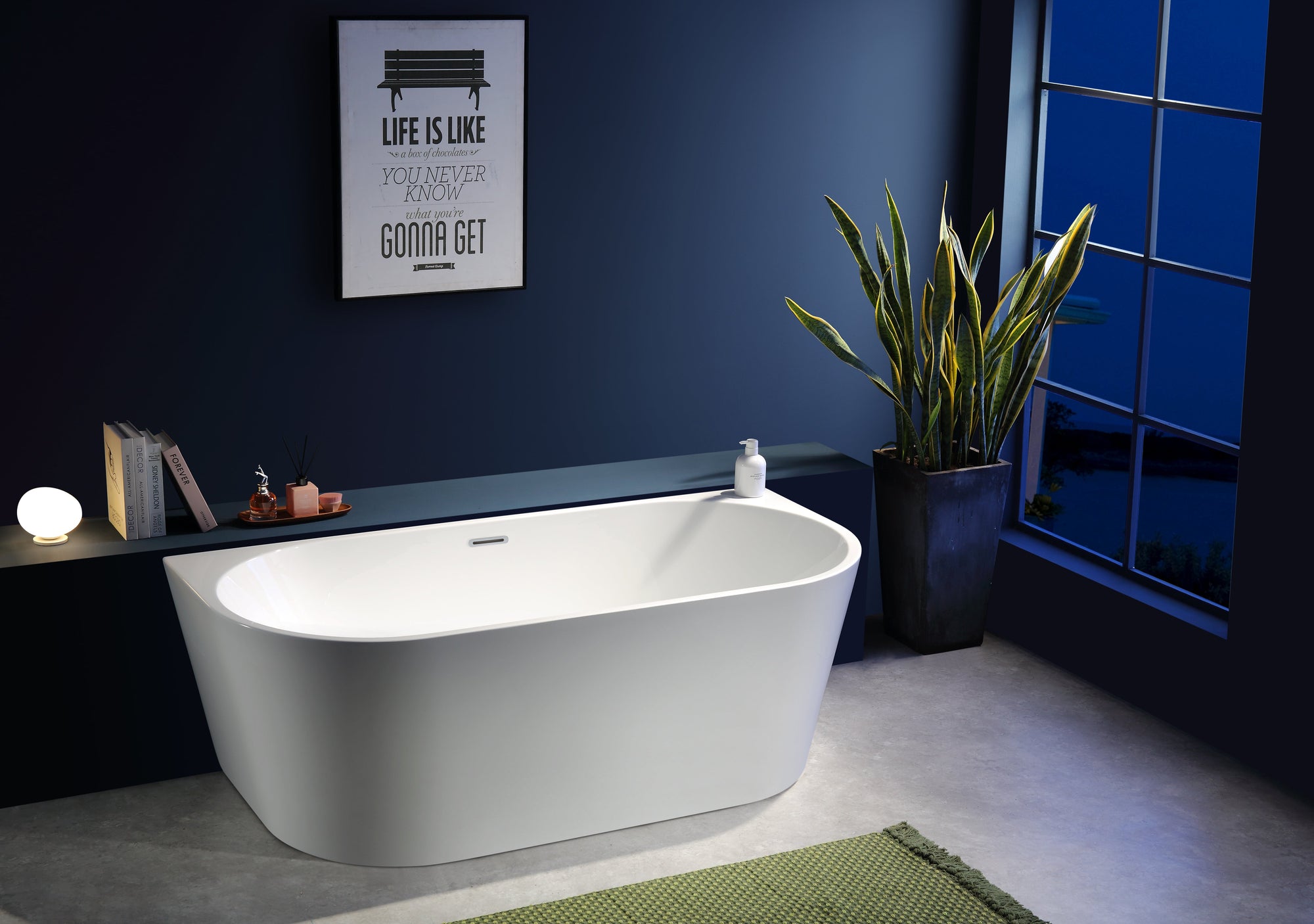 Miami 1800 - Freestanding Back-To-Wall Bath -  Kbwmai 1800