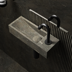 Blue limestone small wall hung basin 270mm - NSBA02