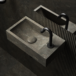 Blue limestone medium wall hung basin 400mm - NSBA03