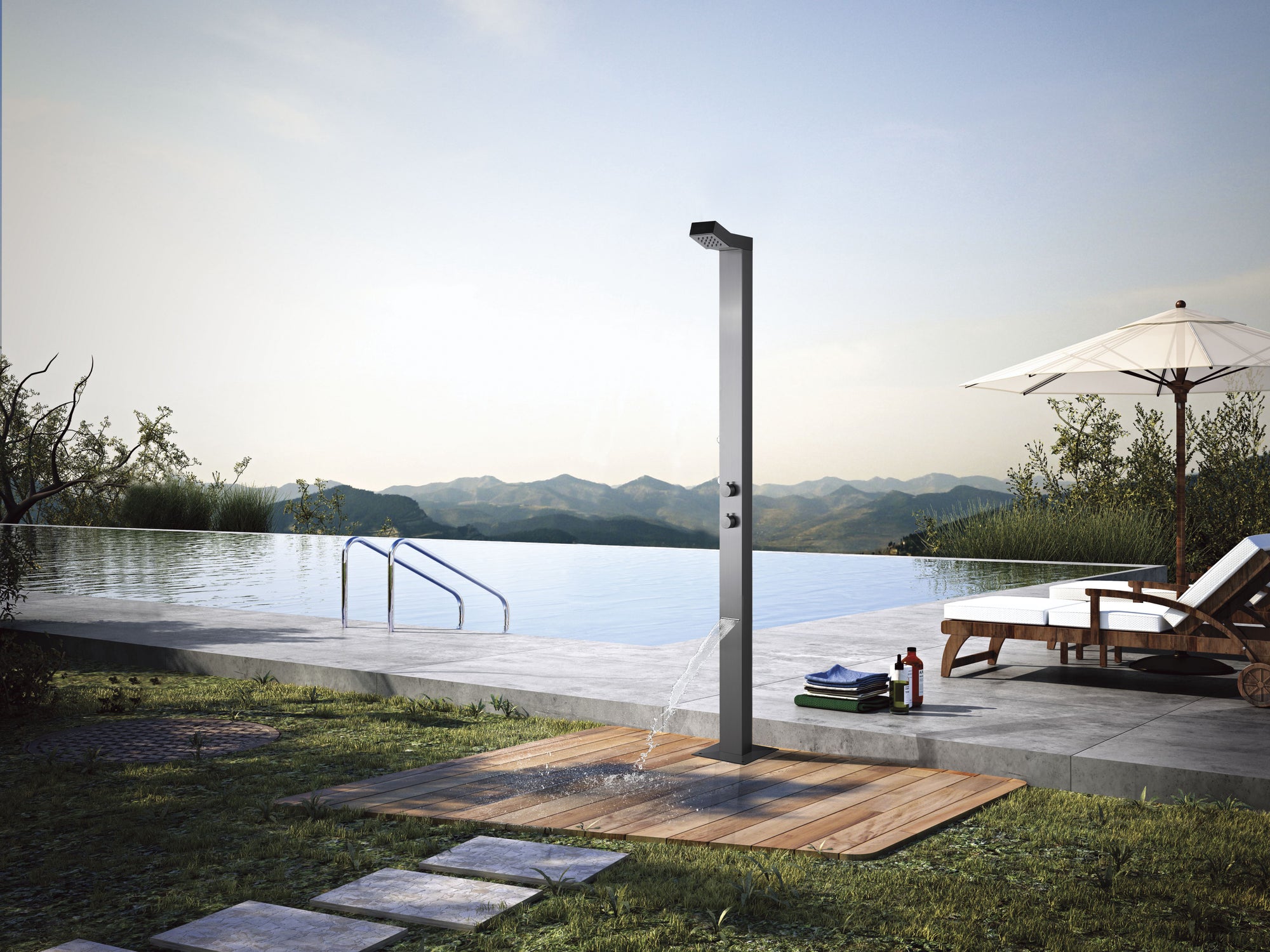 Raglan Stainless Outdoor Shower Column - STA10-2