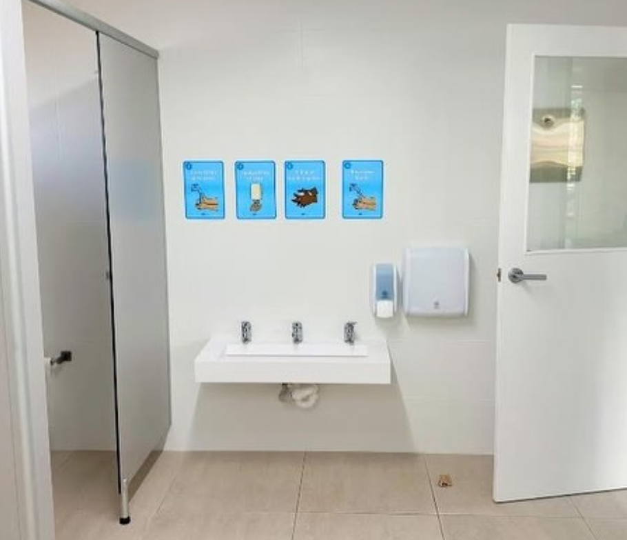 Ramp Junior 100 900mm installed by Stennett Builders. Early Learning Centre. The Ramp Basin Collection, Stonebaths.