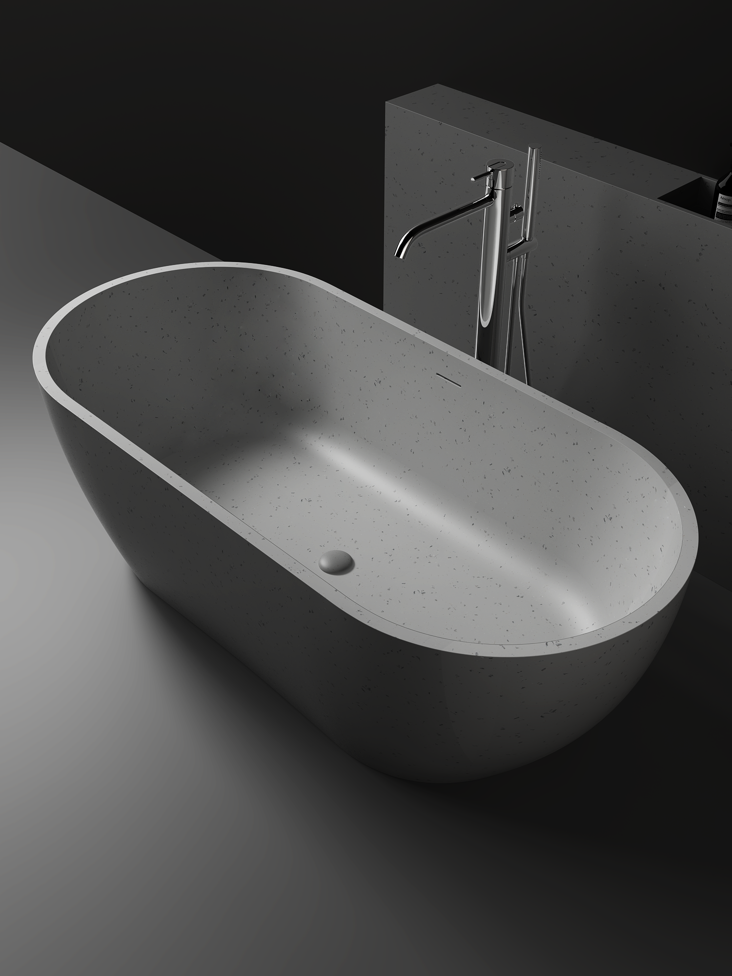 Justina Classic Stone Bath - Terrazzo Various Colours - 1800mm - ST12 1800