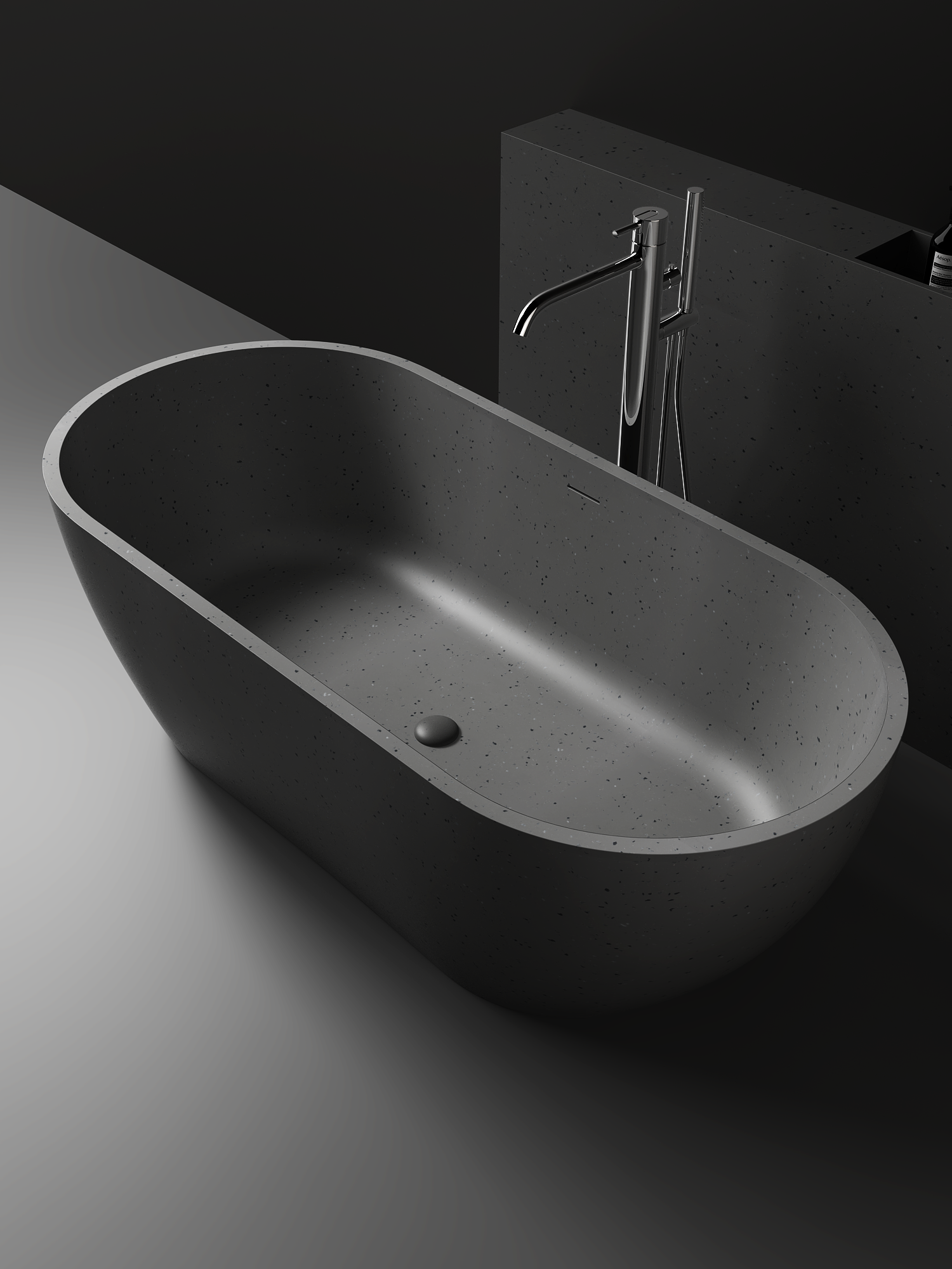 Justina Classic Stone Bath - Terrazzo Various Colours - 1800mm - ST12 1800