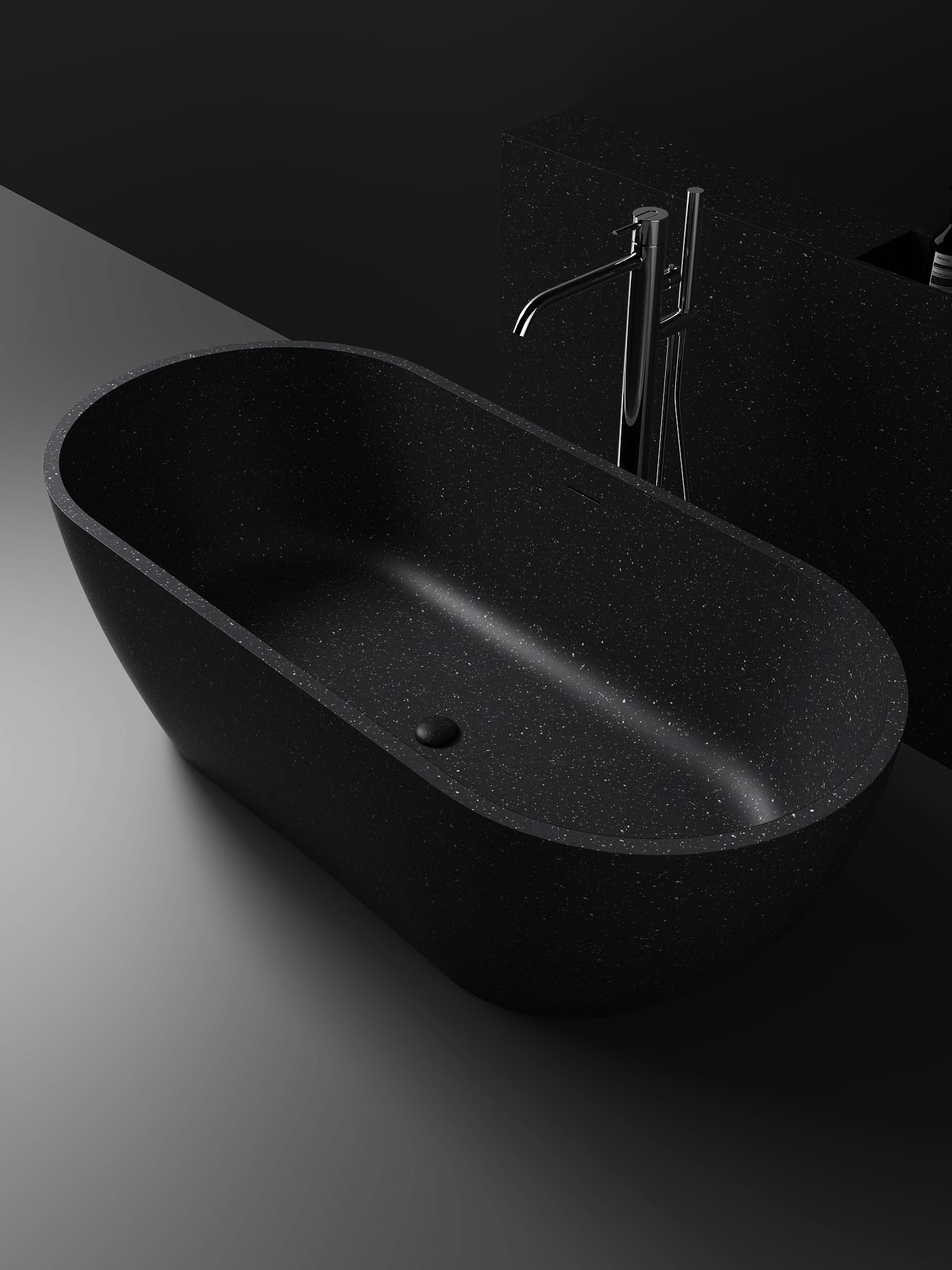 Justina Classic Stone Bath - Terrazzo Various Colours - 1800mm - ST12 1800