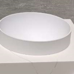 Tui semi-recessed 400mm round basin - matt white