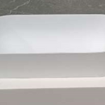 Kea semi-recessed rectangle basin 500mm - matt white