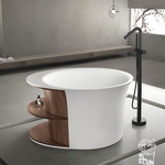 Josei Round Japanese Shelf Soak Tub - 1200mm - MGD01