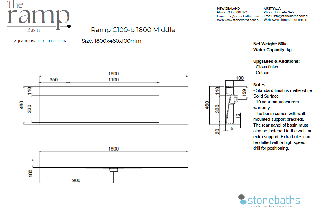 The Ramp Basin - Ramp C100-b 1800 Middle