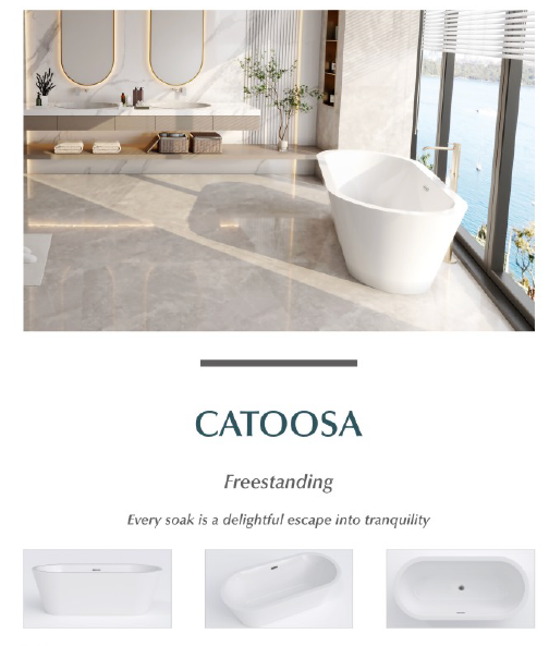 Catoosa 1600/1700/1800 - Large Freestanding Acrylic Bath