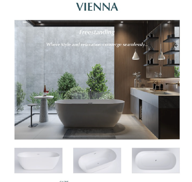 Vienna 1400/1500/1690/1700 - Freestanding Acrylic Bath