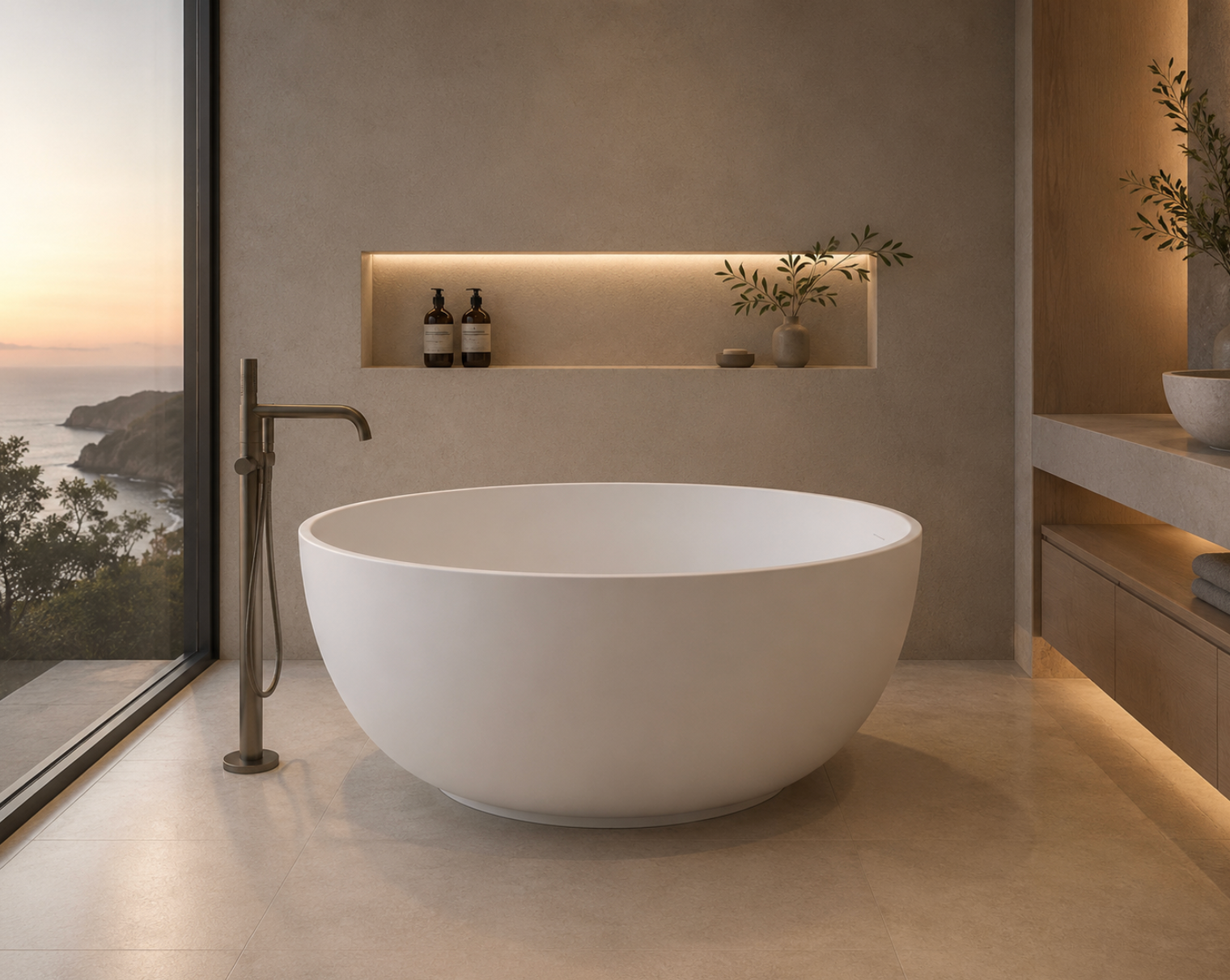 Kaha Stonebaths Round Bath - 1500mm - KH015 1500