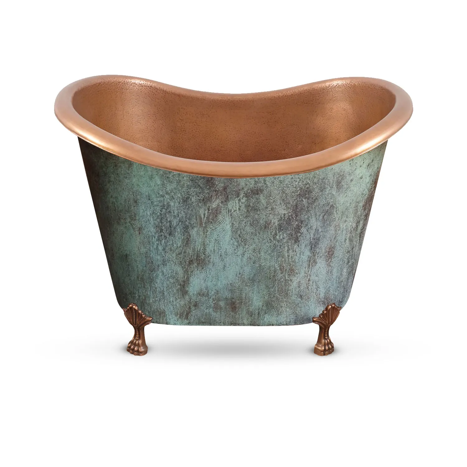 The Copper Bath Tub - Rani Double Slipper Copper Clawfoot 1220mm - CB5070-D48