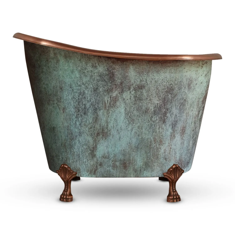 The Copper Bath Tub - Jahli Hammered Slipper Clawfoot Patina 1220mm -CB5080-D49