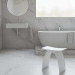 Matte White Bathroom Stool - ST0201