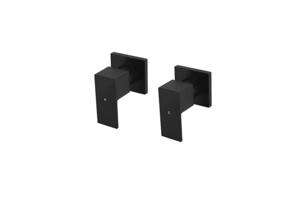 Rectangle Wall Tap Set - Matte Black - TWIN13