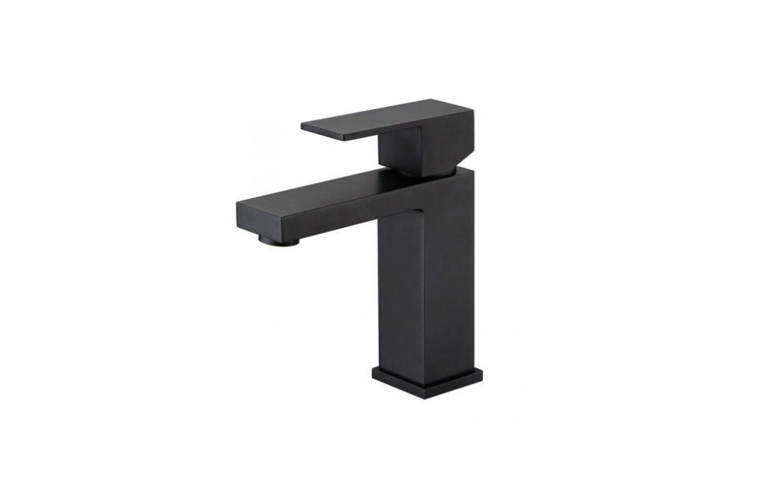 Short Basin Mixer - Square & Short - Matte Black - ROC10