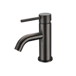 Short Basin Mixer - Round Profile - Brushed Gunmetal - CLAS15