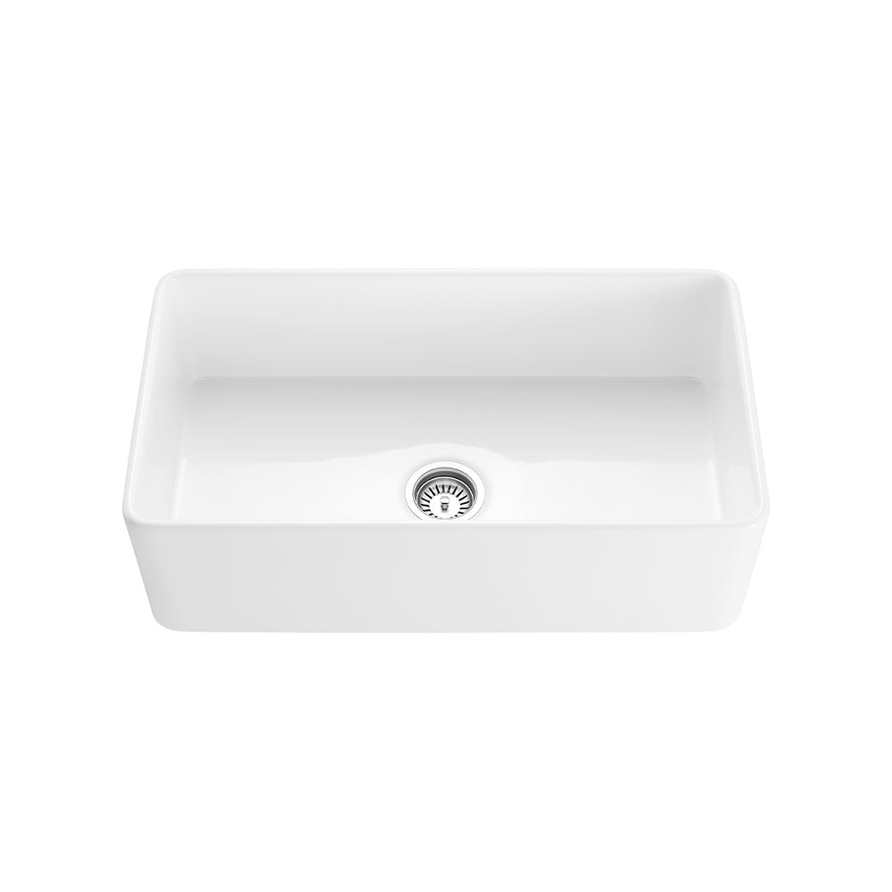 Traditional Fireclay Butlers Sink Black 828mm - TK3318MB