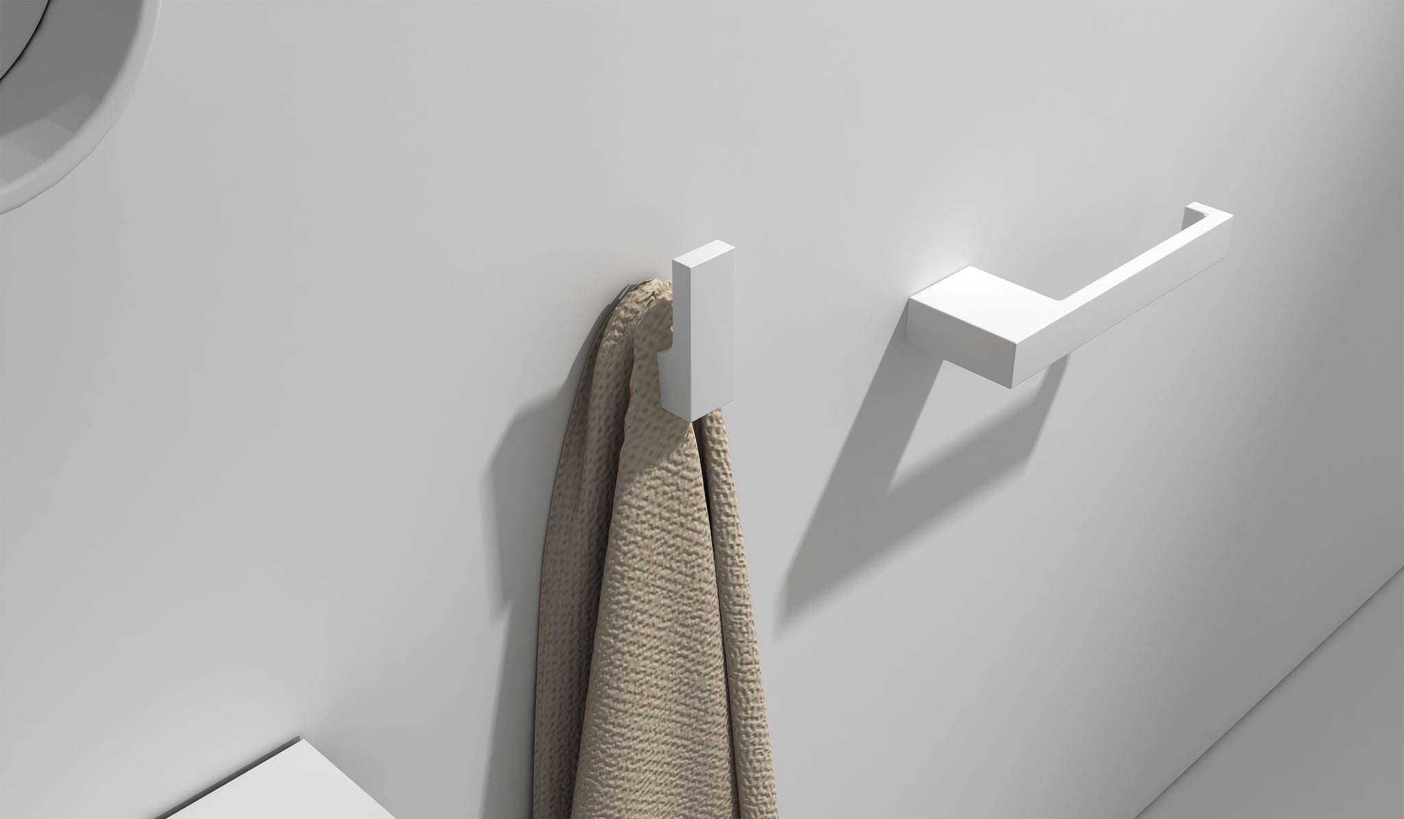 Hand Towel Rail Matte White - 200mm - G01174