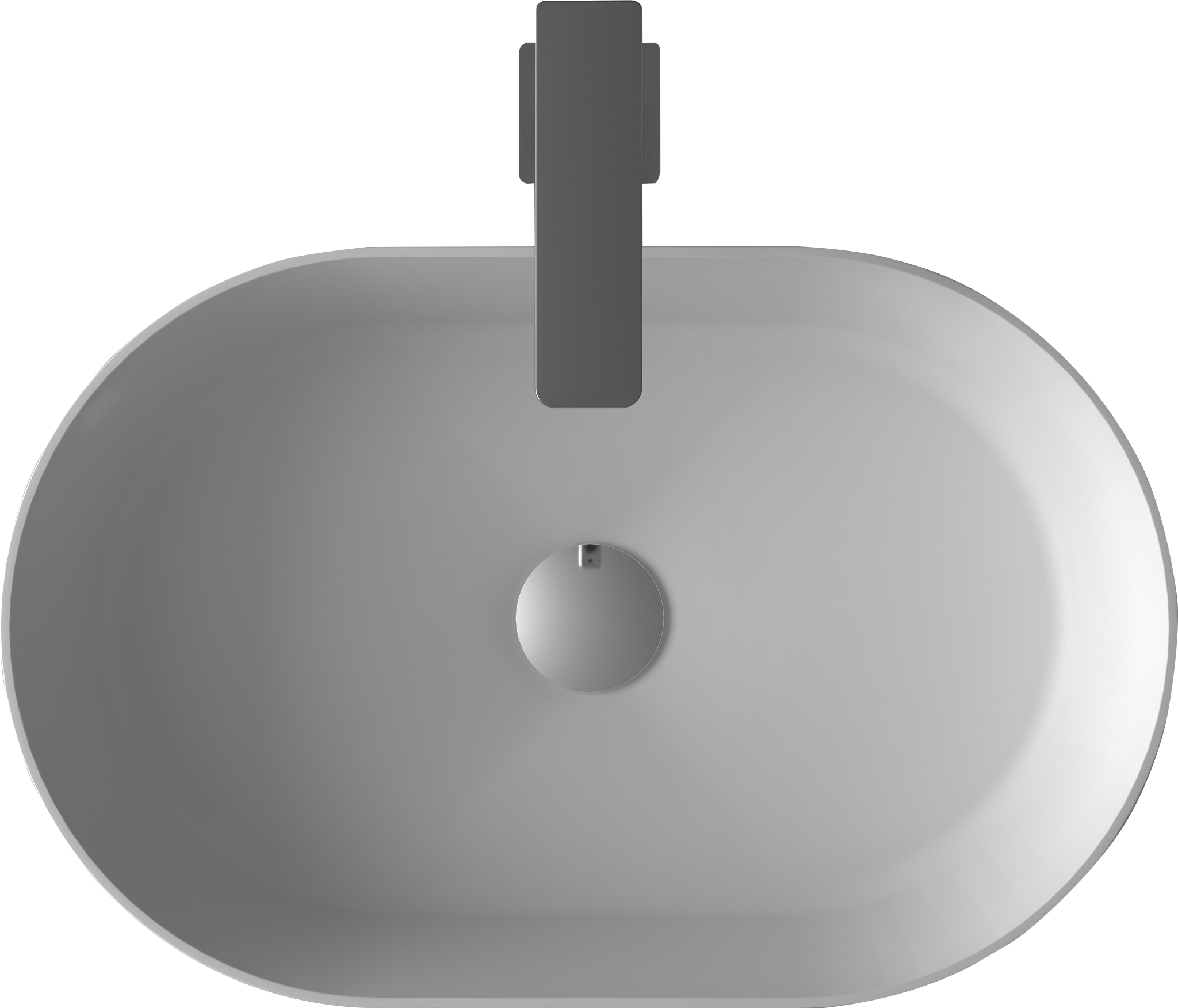 Thin oval stone basin 650mm G38541