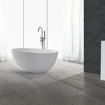 Matte White Stone Bath - Longer Shape - 1750mm - B008-B