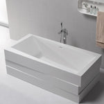 Hugi Geometric Bath - Freestanding or Back-To-Wall - 1810mm - B085