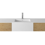 Wall Hung Vanity & Solid Basin w/ Two Drawers - 1800mm - G38485