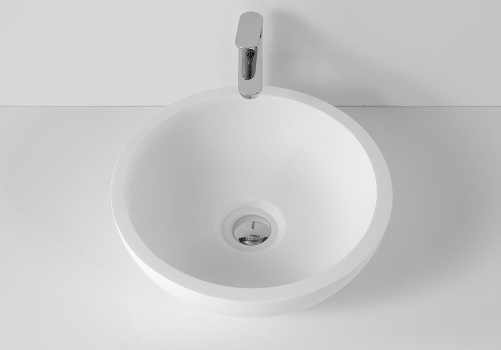 Basin Rouded Round Basin w/ Thick Edges - 460mm - B1306 – Stonebaths New Zealand