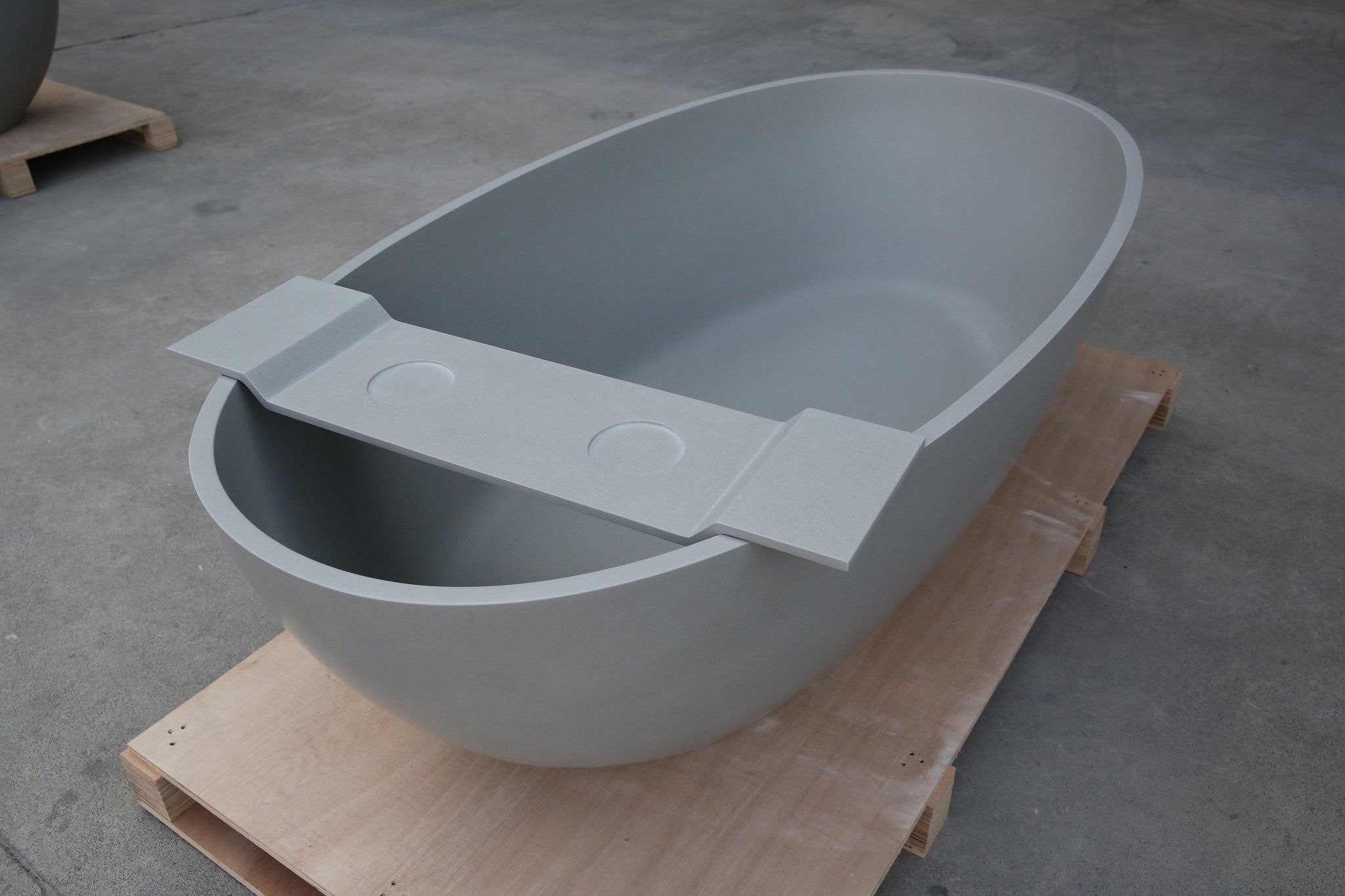 Pure Grey Freestanding Stone Bath - 1700mm - B003-B