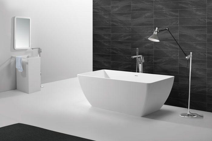 Hugi Compact, Modern Stone Bath - 1490mm - B062-A