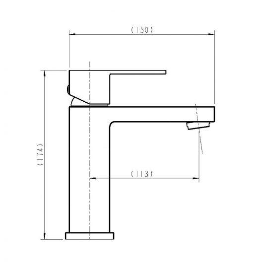 Short Basin Mixer - Square & Short - Matte Black or Brushed Nickel - ROC10