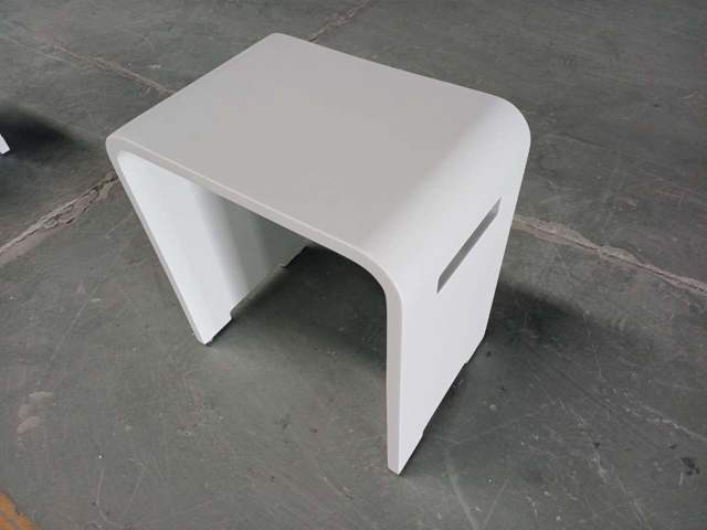 White shower online stool