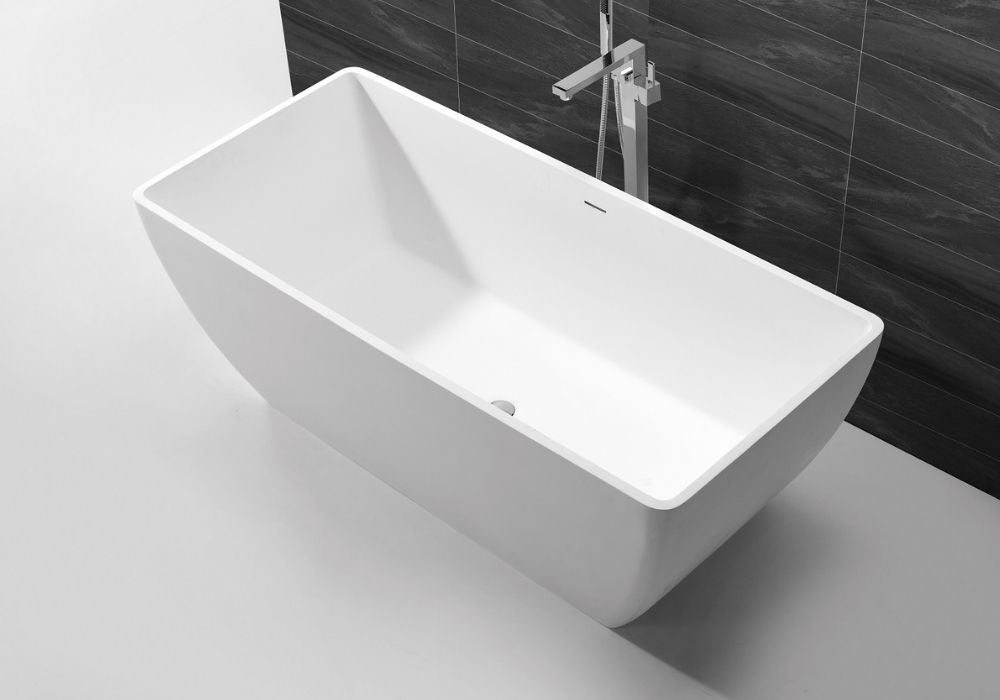 Hugi Compact, Modern Stone Bath - 1705mm - B062-A