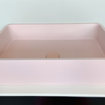 Rectangle concrete basin 600mm - soft pink - TC0016