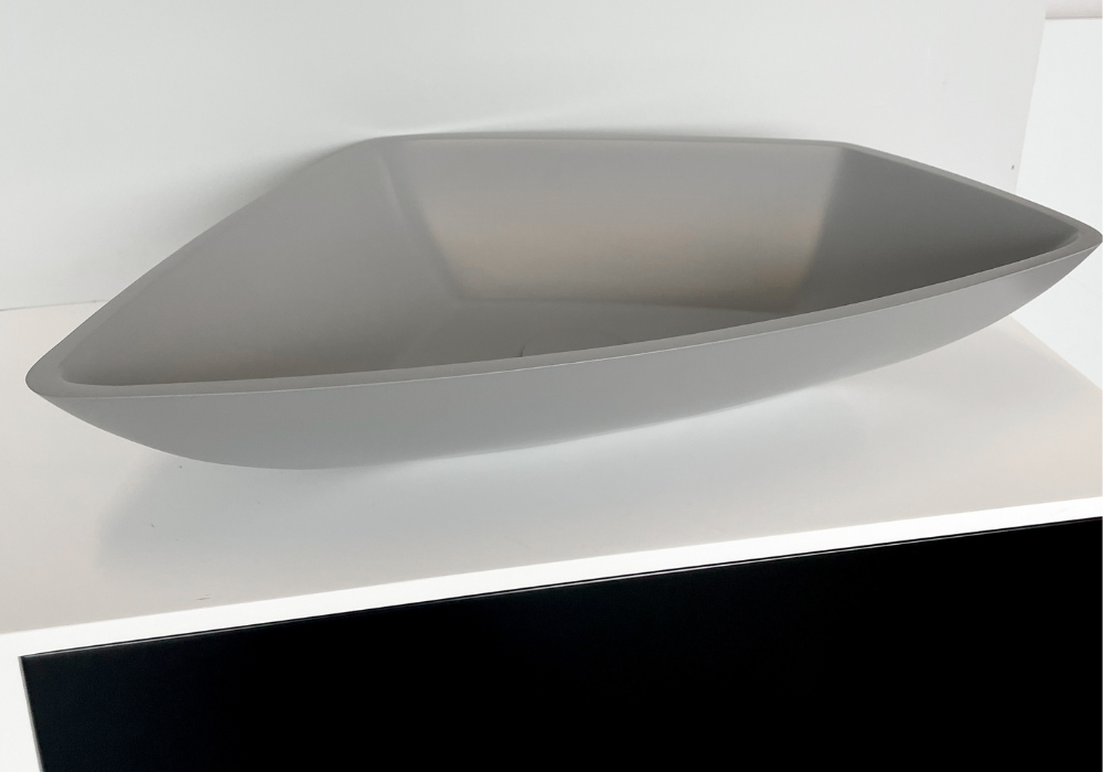 Matte Grey Stone Basin - 540mm - G38454 – Stonebaths New Zealand