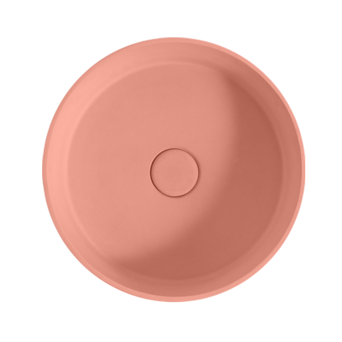 Sol round basin 390mm salmon pink concrete TC0015C21